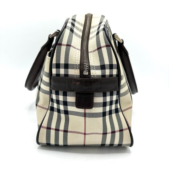Burberry Brown Novacheck Boston Zip Tote - Picture 2 of 9